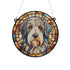 Bearded Collie Stained Glass Effect Suncatcher